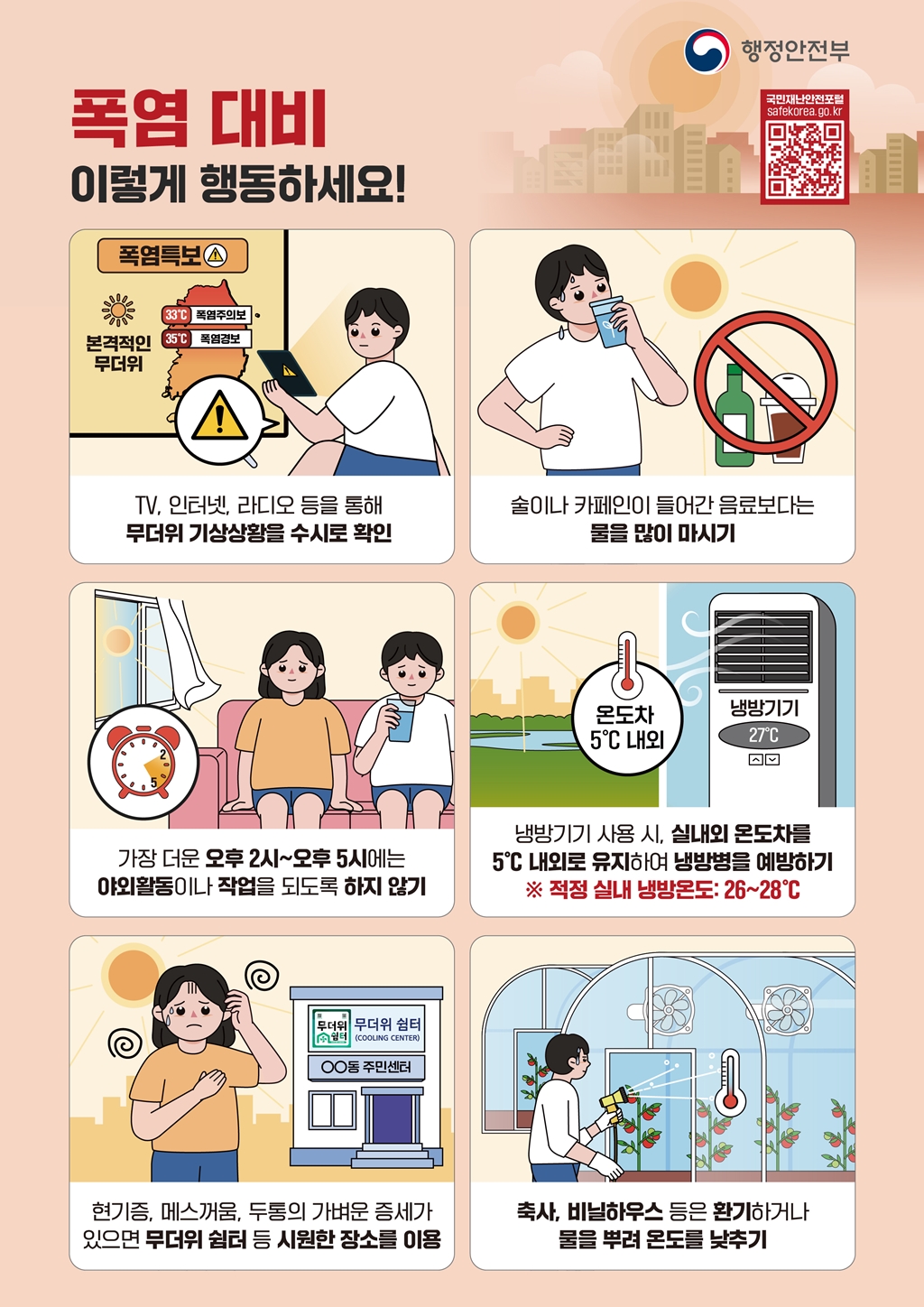 충청북도교육청 체육건강안전과_폭염대비 국민행동 요령